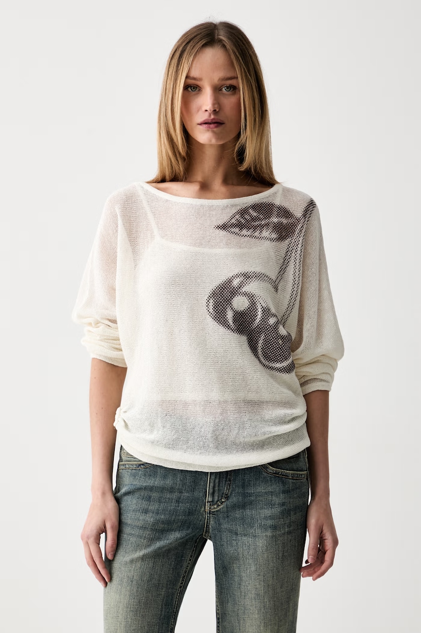 Miss Sixty sweter damski z lnem