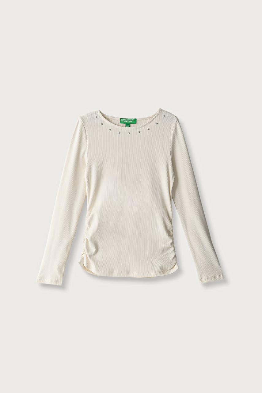 United Colors of Benetton majica dugih rukava za djecu od pamuka s elastanom
