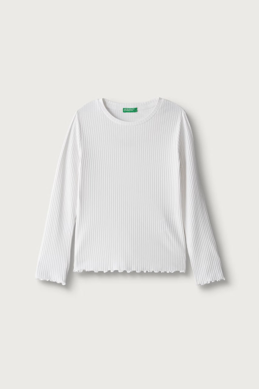 United Colors of Benetton  tričko s dlhým rukávom detské bavlnené s elastanom
