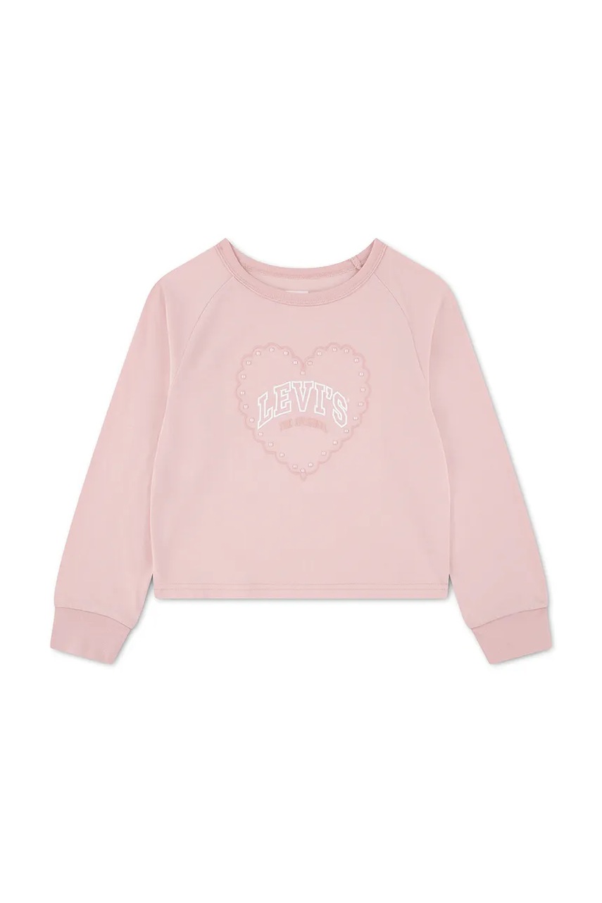 Levi's majica dugih rukava za djecu s pamukom HEART KNIT TOP