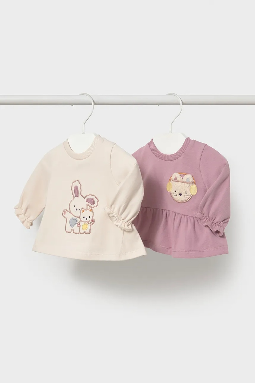 Mayoral Newborn  majica dugih rukava za bebe s pamukom 2-pack