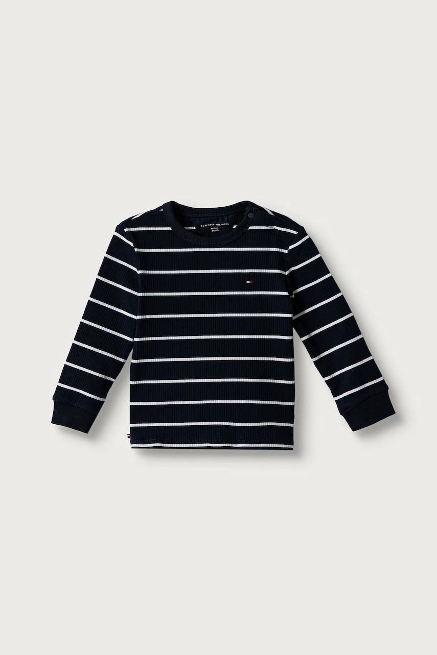 Tommy Hilfiger  tričko s dlhým rukávom dojčenské bavlnené s elastanom