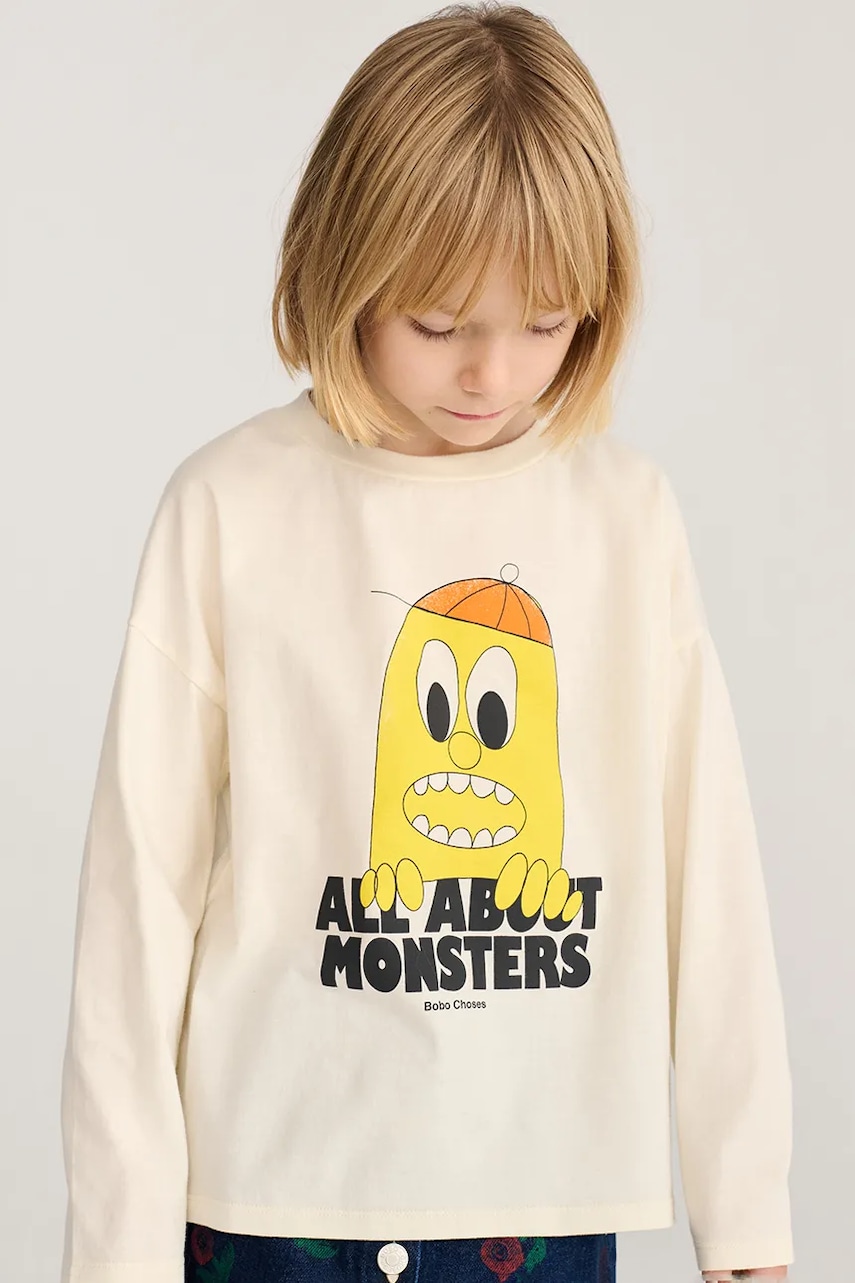 Bobo Choses majica dugih rukava za djecu od pamuka Bigtooth Lemon