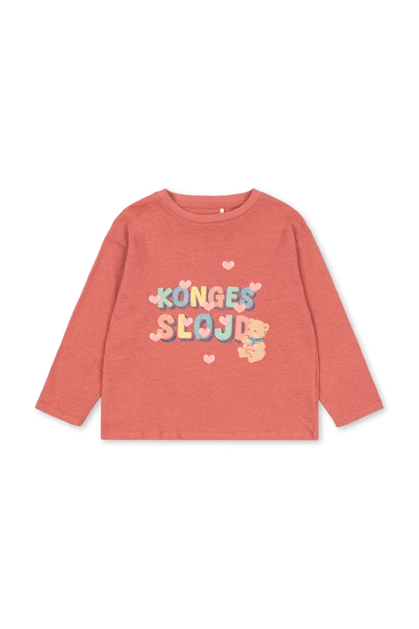 Konges Sløjd majica dugih rukava za djecu s dodatkom lana ERA LS TEE OCS
