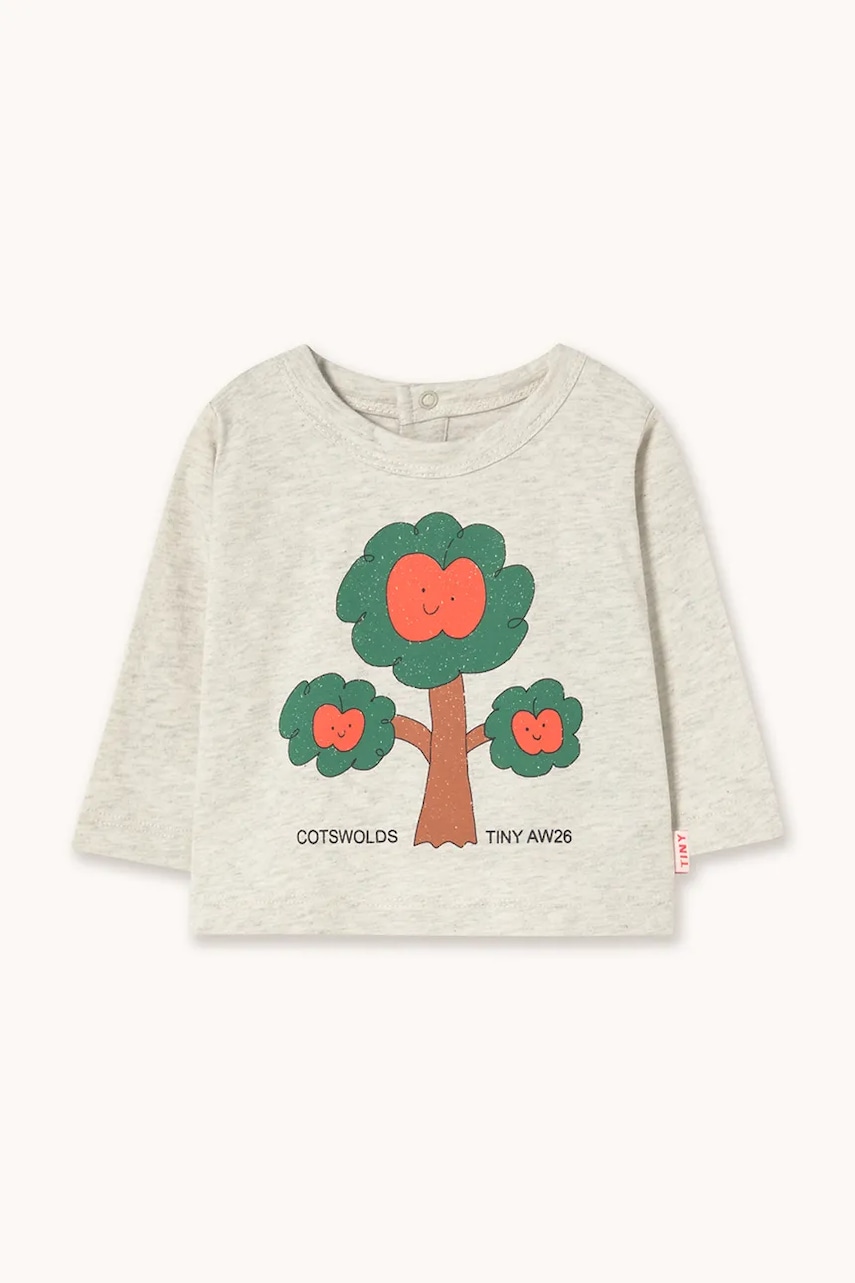 Tinycottons tričko s dlhým rukávom detské bavlnené TREE GRAPHIC BABY TEE