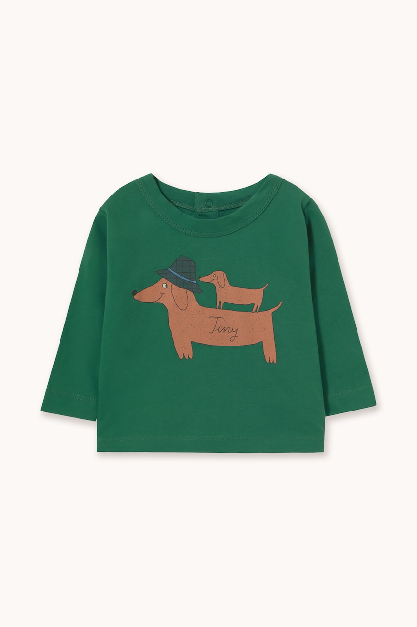 Tinycottons majica dugih rukava za bebe od pamuka TWO DOGS GRAPHIC BABY TEE