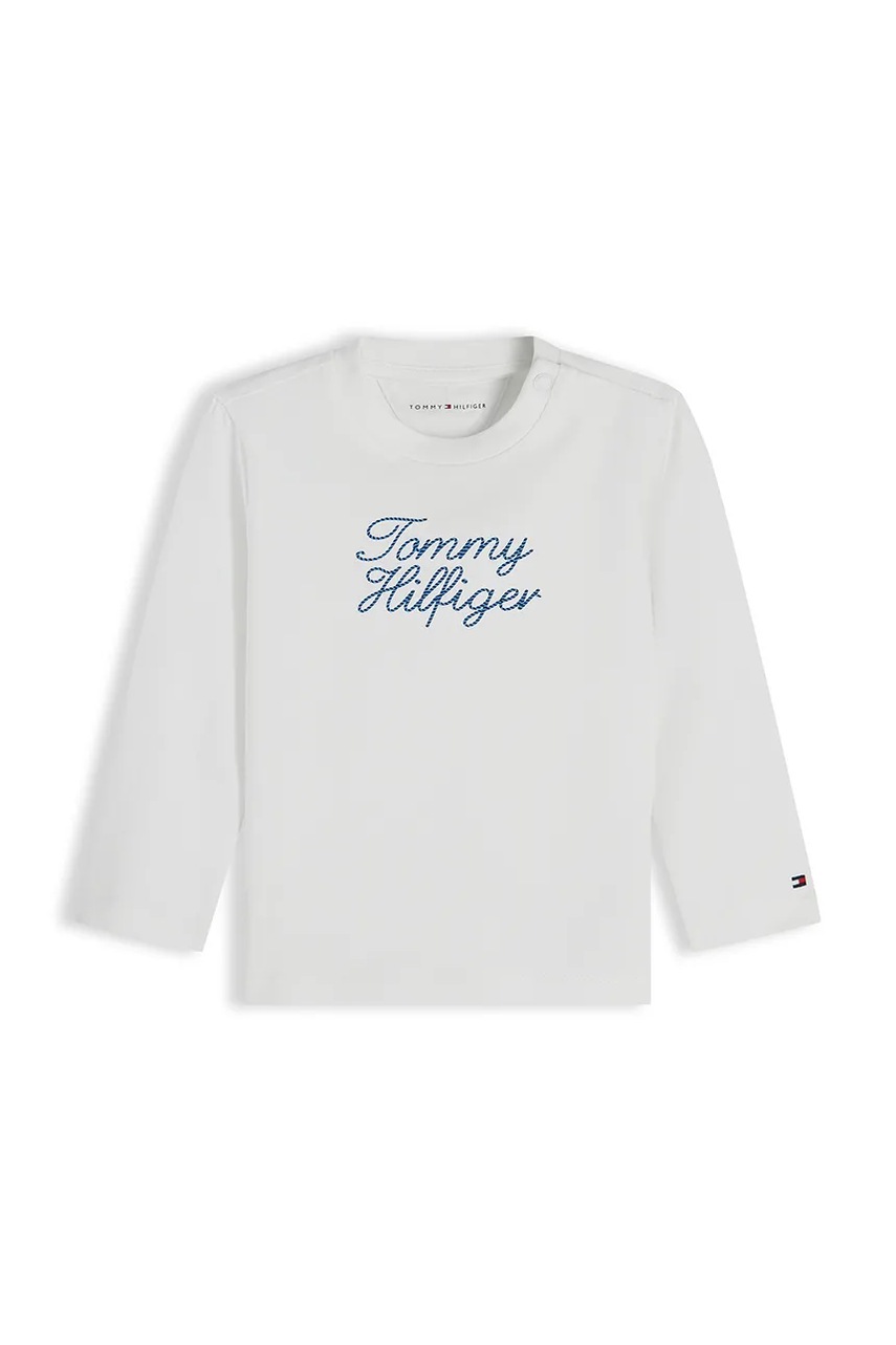 Tommy Hilfiger tričko s dlhým rukávom dojčenské s bavlnou
