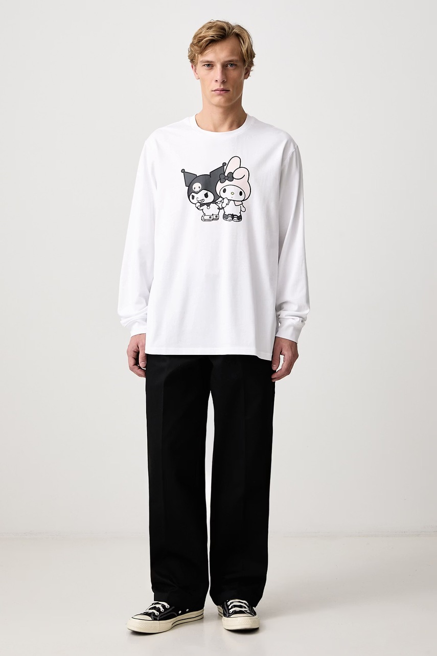 Converse  блуза с дълги ръкави мъжка от памук x HELLO KITTY