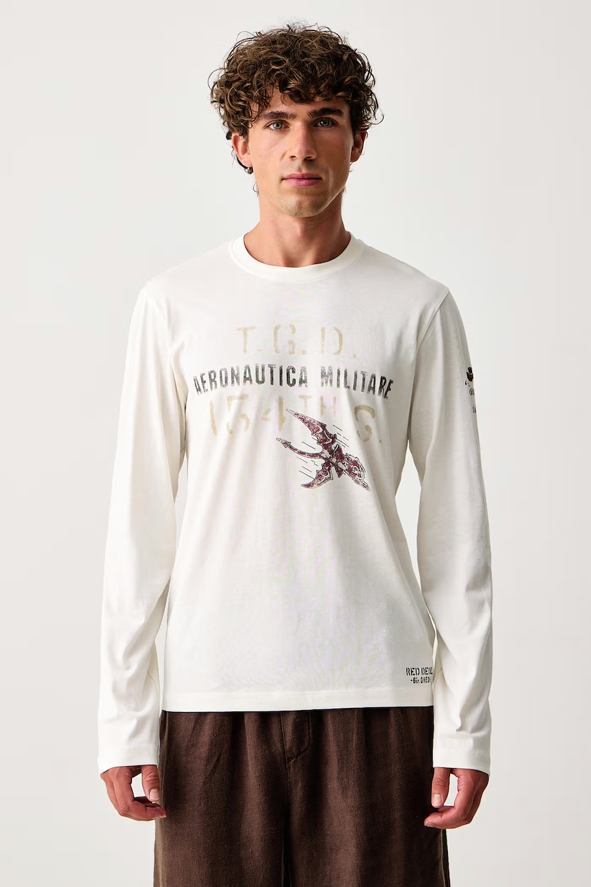 Aeronautica Militare longsleeve męski bawełniany