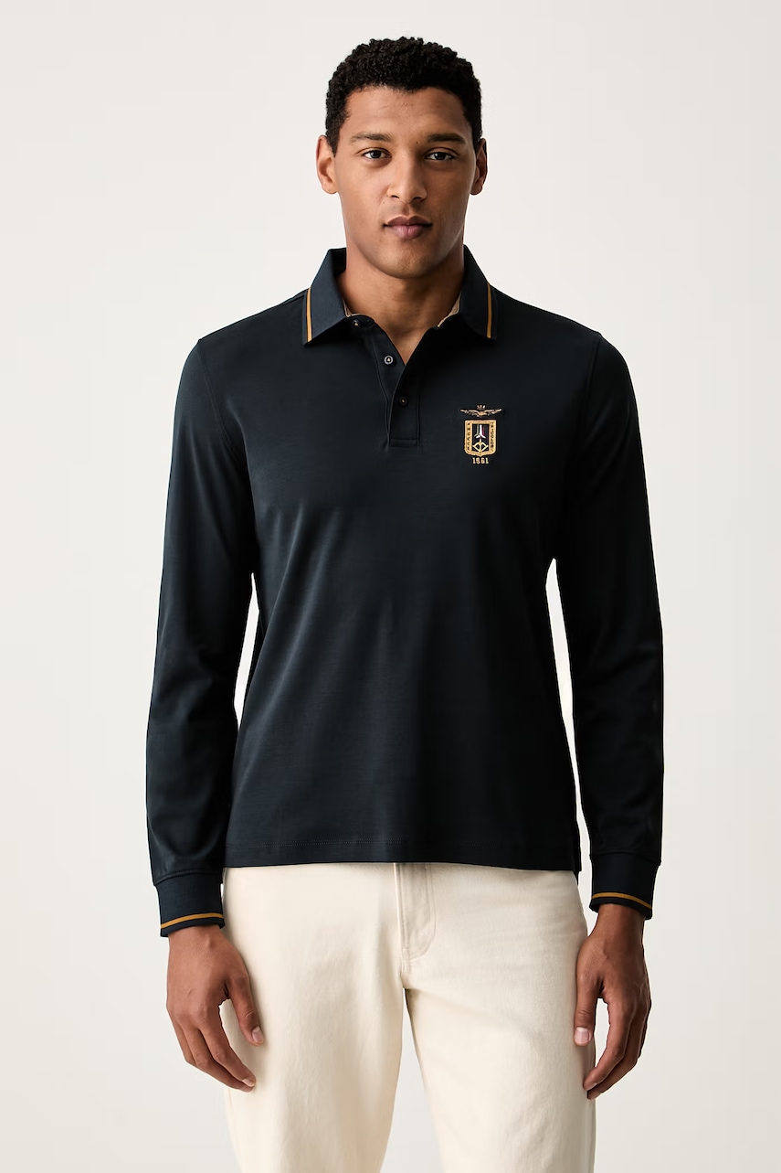 Aeronautica Militare longsleeve pentru bărbați din bumbac