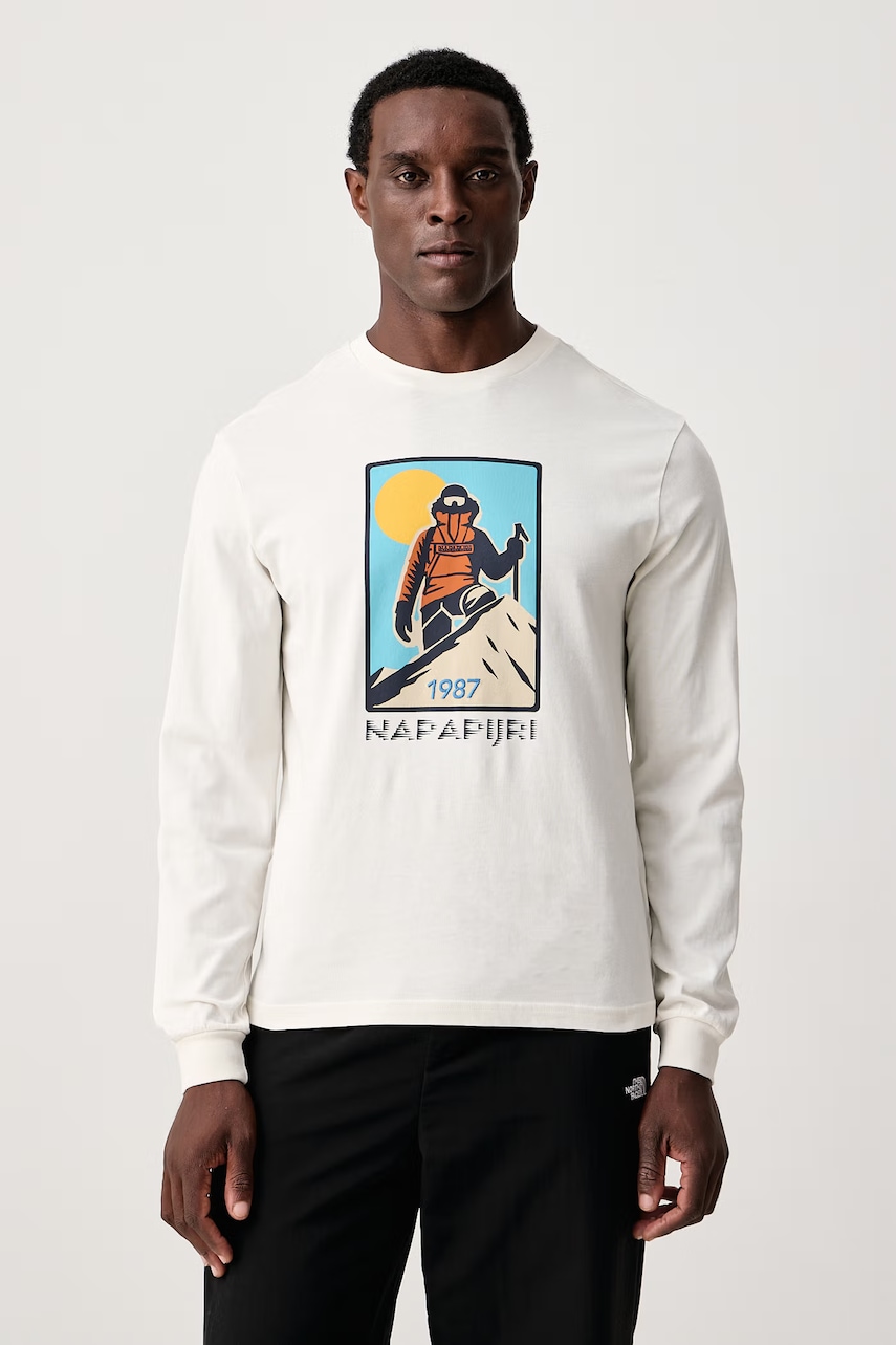 Napapijri  longsleeve pentru bărbați din bumbac