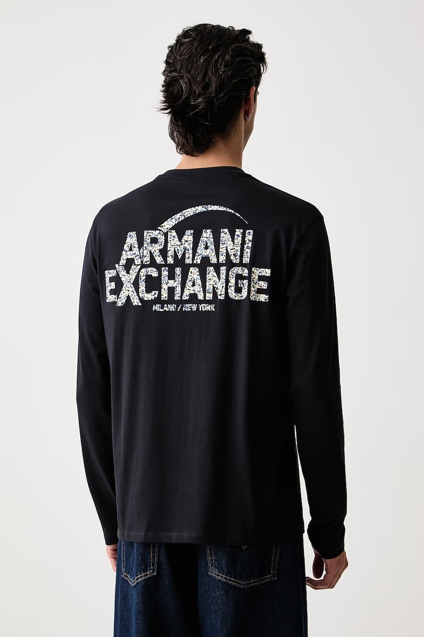Armani Exchange longsleeve pentru bărbați din bumbac