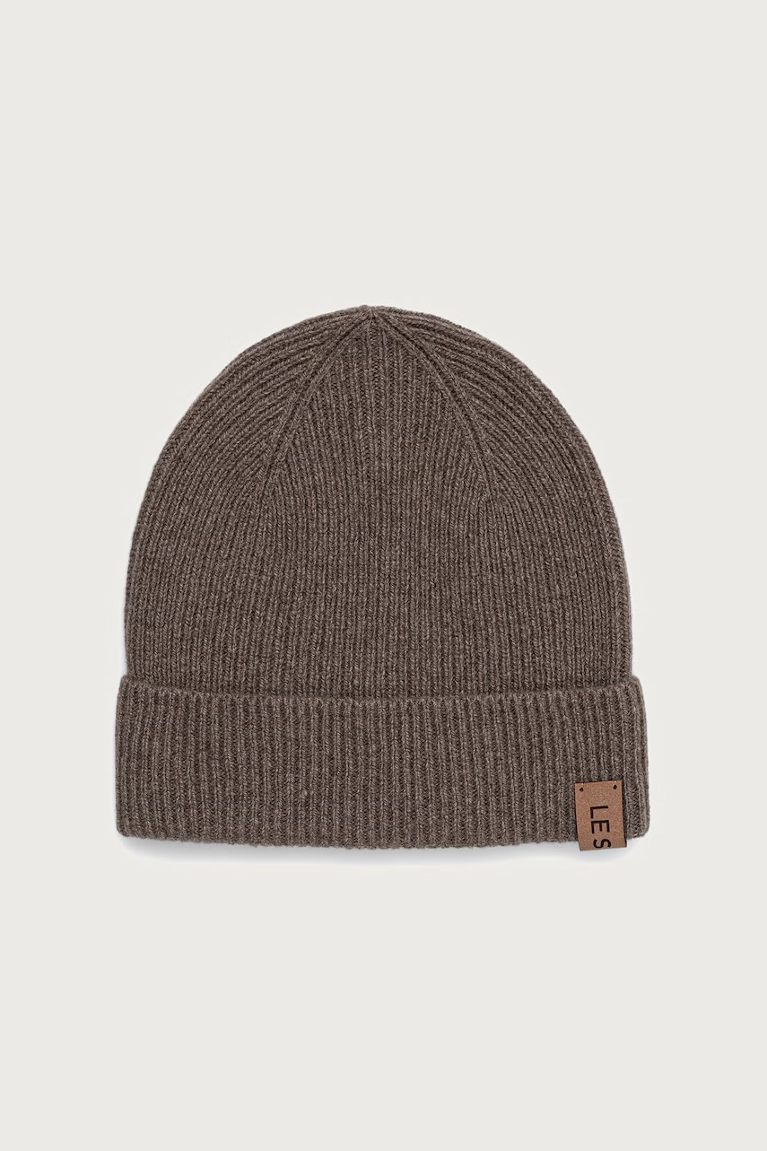 LE SH KA headwear  LE SH KA pletená čepice dámská vlněná Brown Cashnere Hat