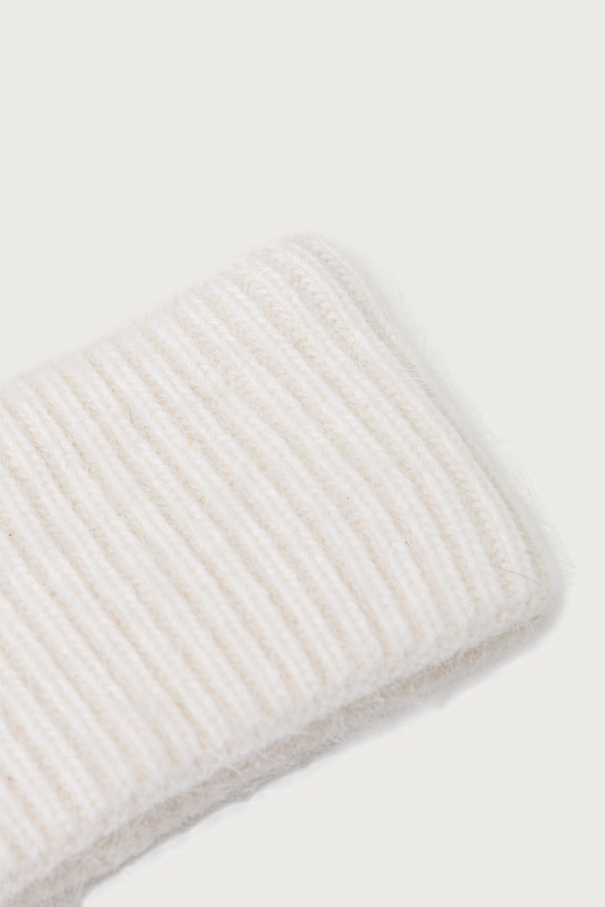 Le Privé  лента за глава дамска с кашмир LE HEADBAND BLANC