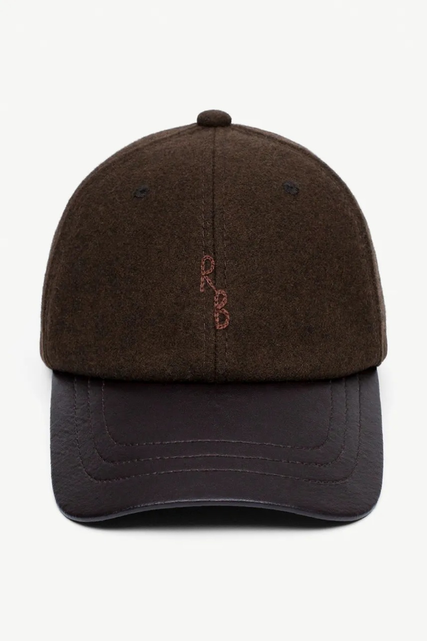 RUSLAN BAGINSKIY RUSLAN BAGINSKIY καπέλο με γείσο γυναικείο με μαλλί Wool-blend Baseball Cap - 3