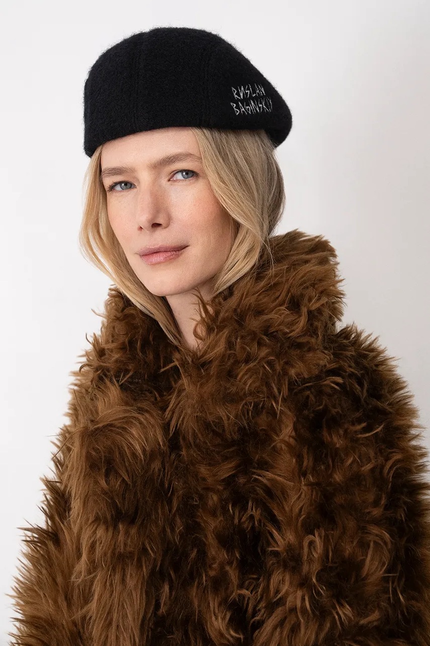 RUSLAN BAGINSKIY RUSLAN BAGINSKIY κασκέτο γυναικείο με μαλλί Wool-blend Ivy Cap - 4