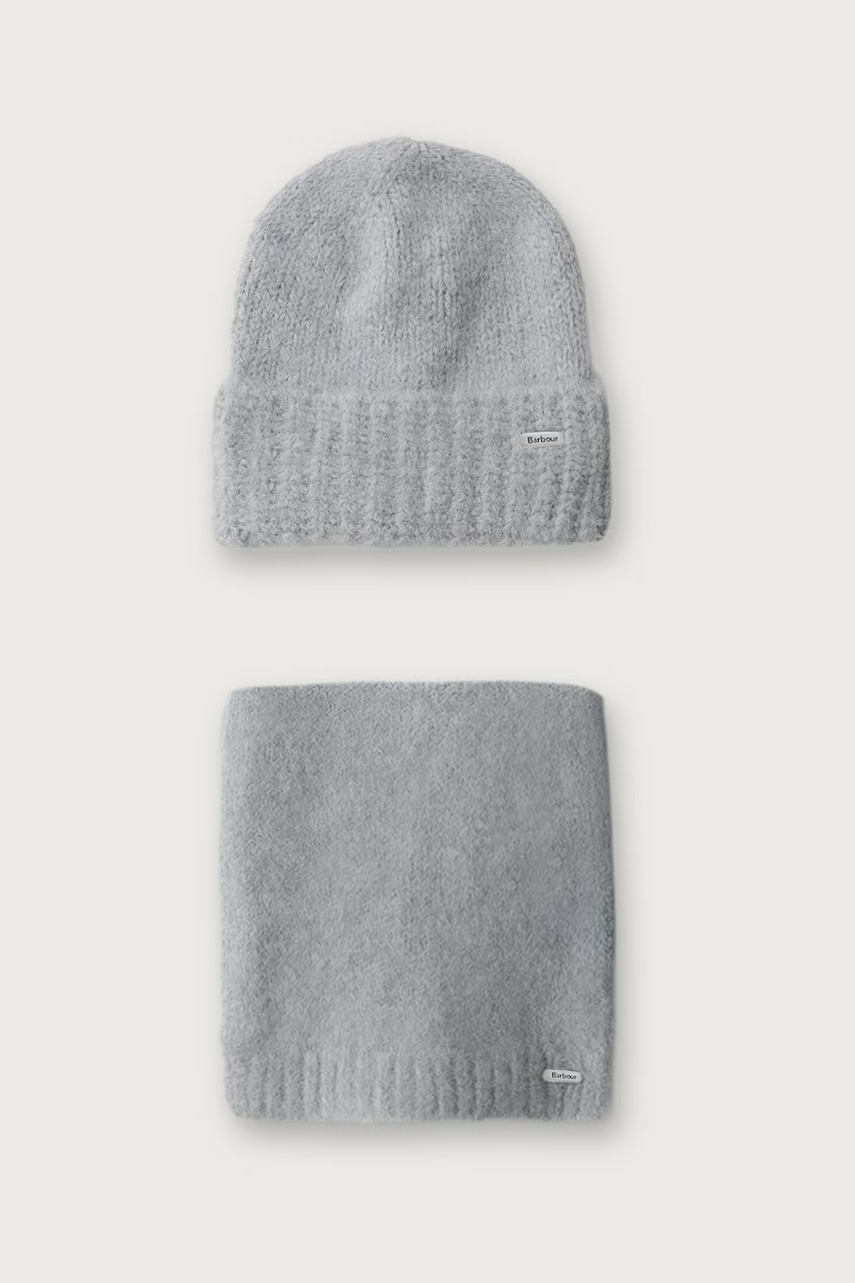Barbour  căciulă și fular pentru femei cu amestec de lână