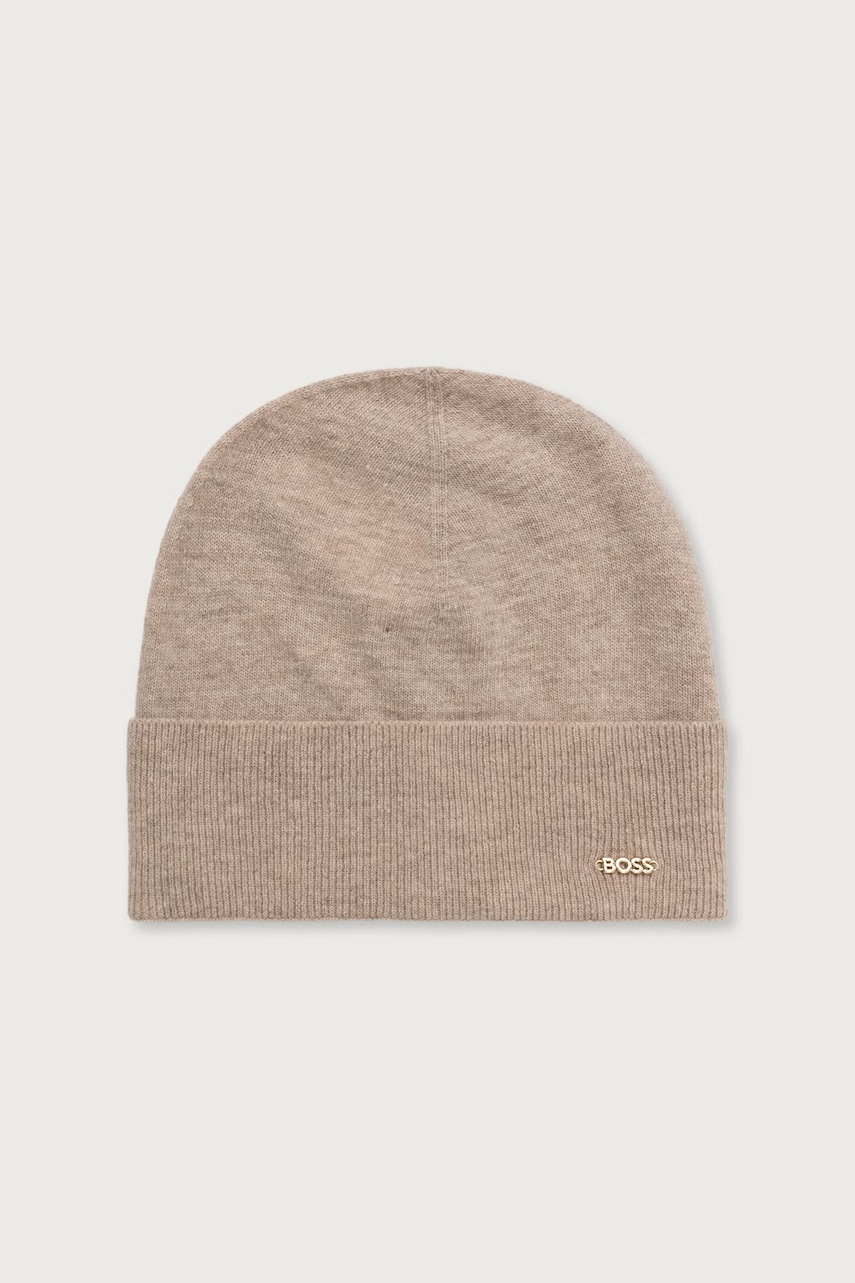 BOSS beanie kapa ženska od vune Laris_hat