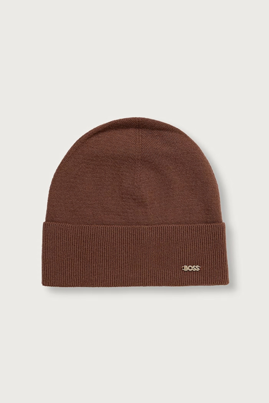 BOSS beanie kapa ženska od vune Laris_hat