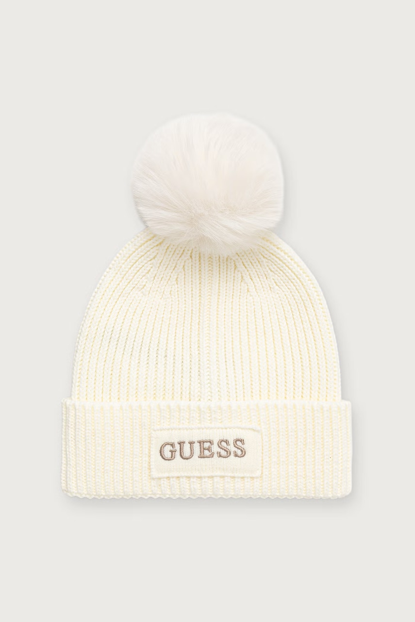 Guess  čiapka s brmbolcom dámska AMORETTE