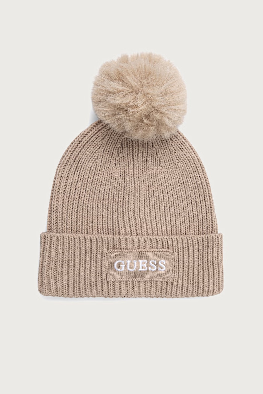 Guess  čiapka s brmbolcom dámska AMORETTE