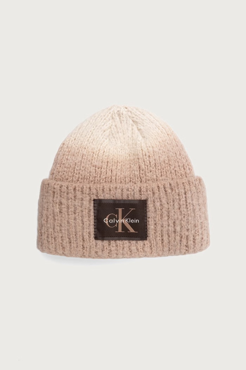 Calvin Klein  čiapka beanie dámska s prímesou vlny