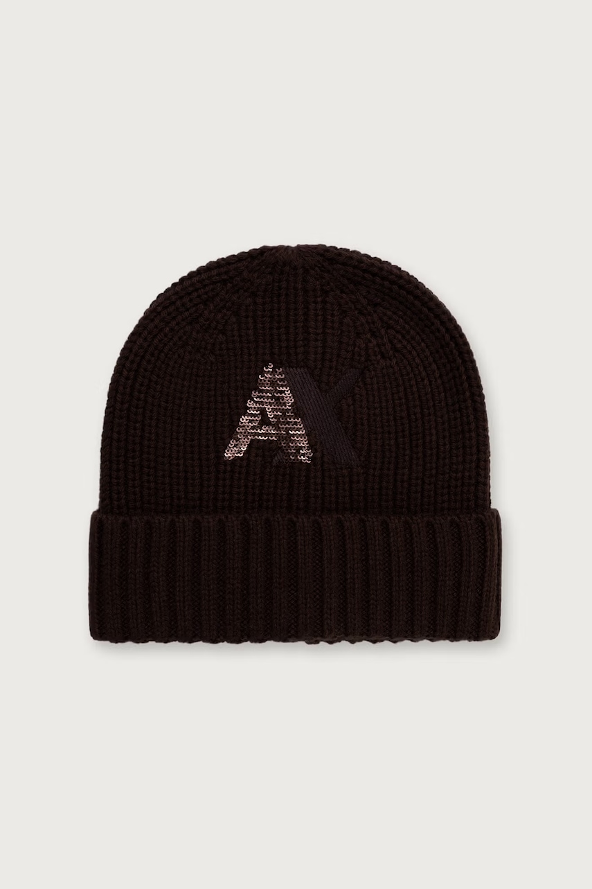 Armani Exchange  čiapka beanie dámska s vlnou