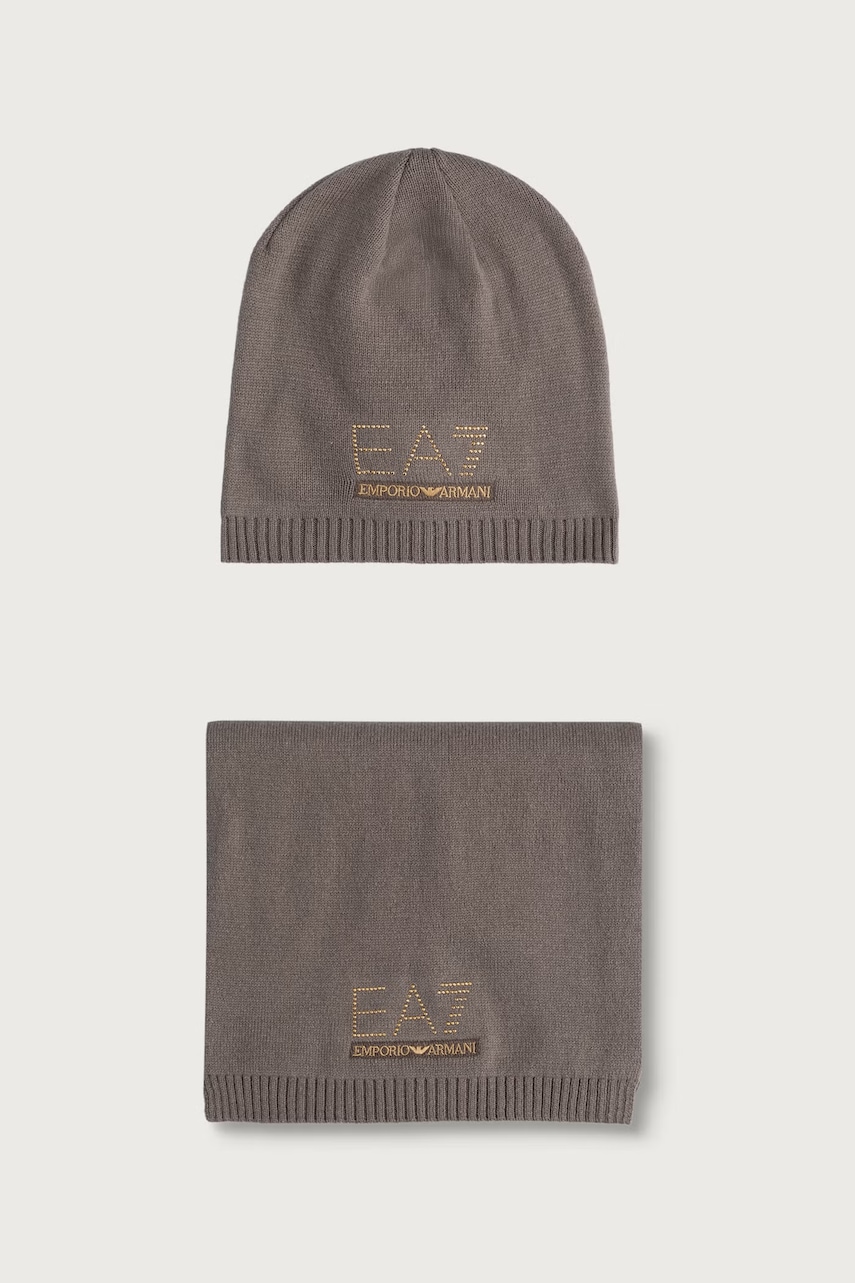 EA7 Emporio Armani  čiapka a šál dámska s vlnou