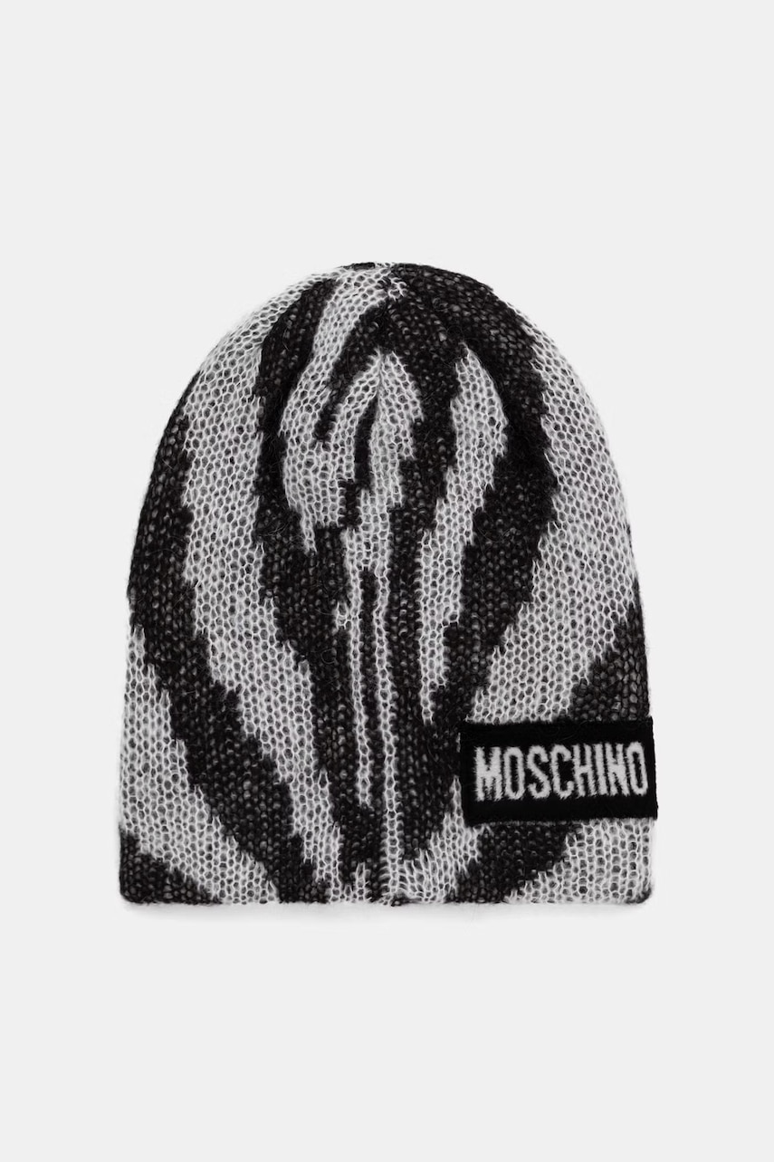 Moschino czapka beanie damska z dodatkiem wełny