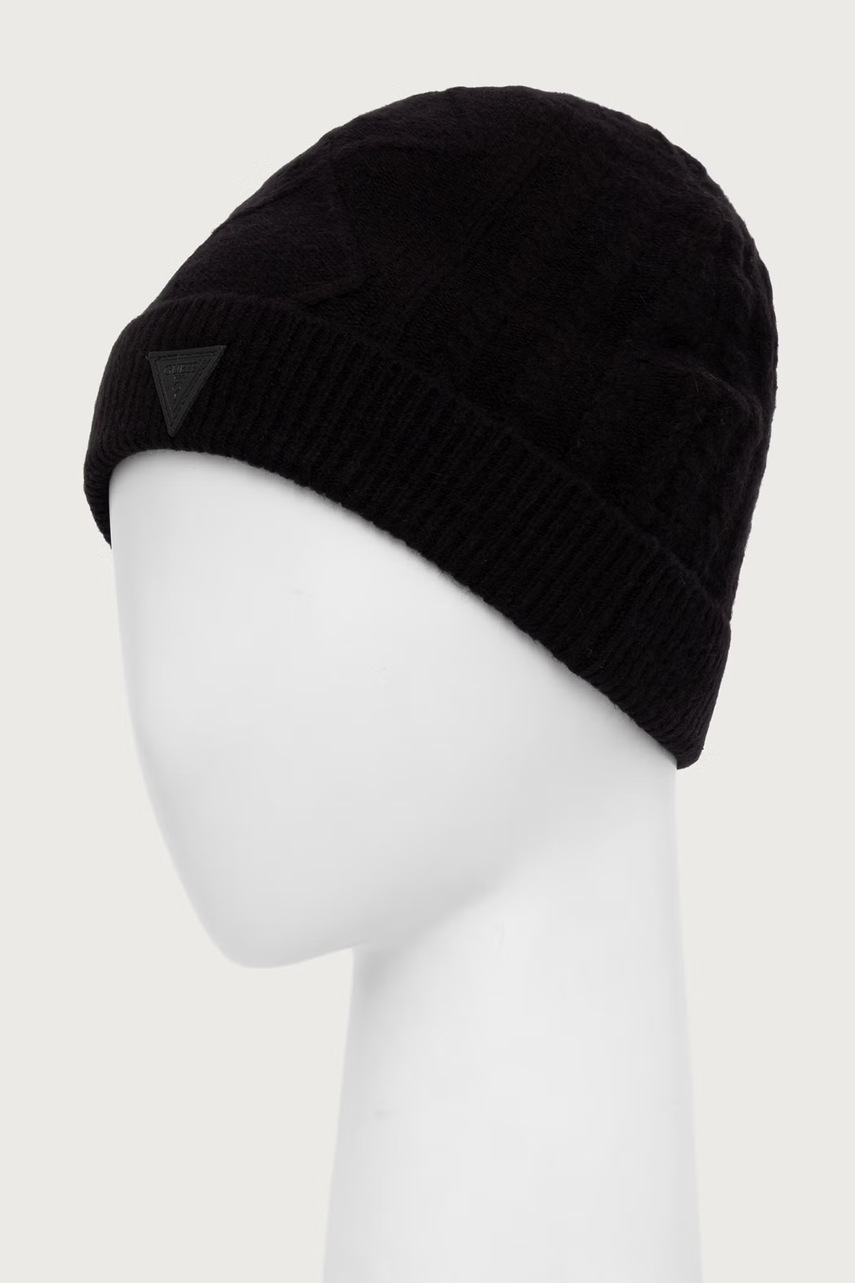 Guess  шапка beanie мъжка от вълнена материя