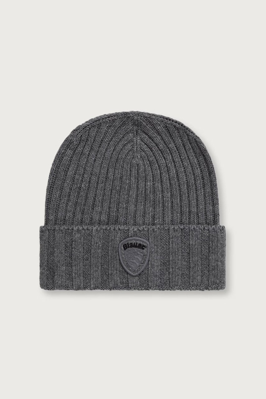 Blauer  čiapka beanie pánska s prímesou vlny