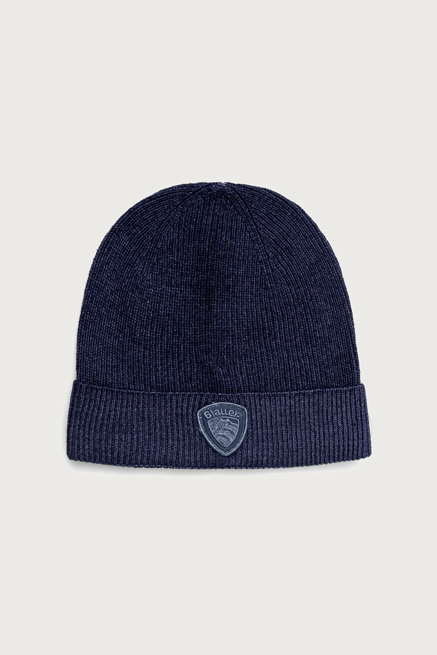 Blauer  čiapka beanie pánska vlnená