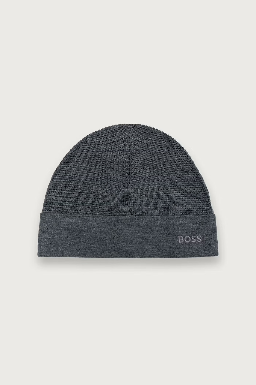 BOSS Green  čiapka pánska s prímesou vlny Aflix_Beanie