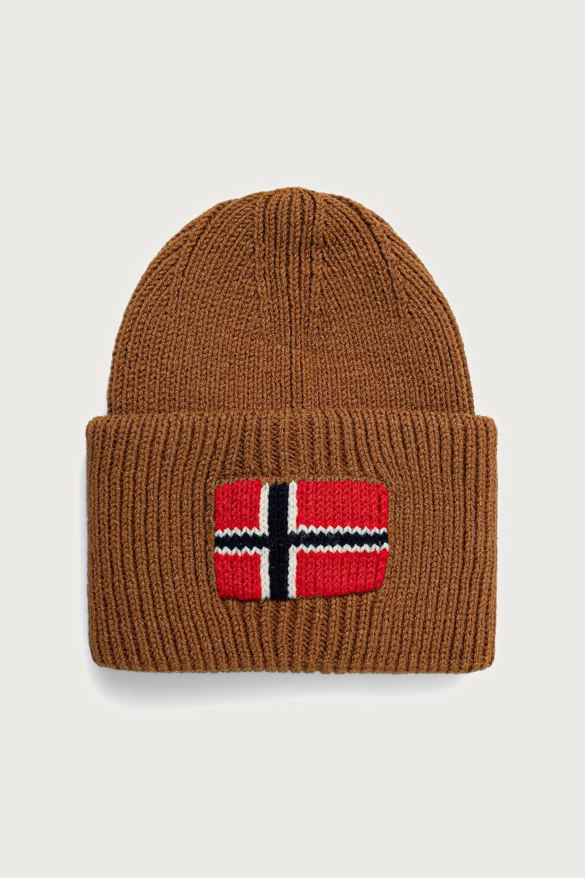 Napapijri  čiapka beanie pánska s vlnou Evei