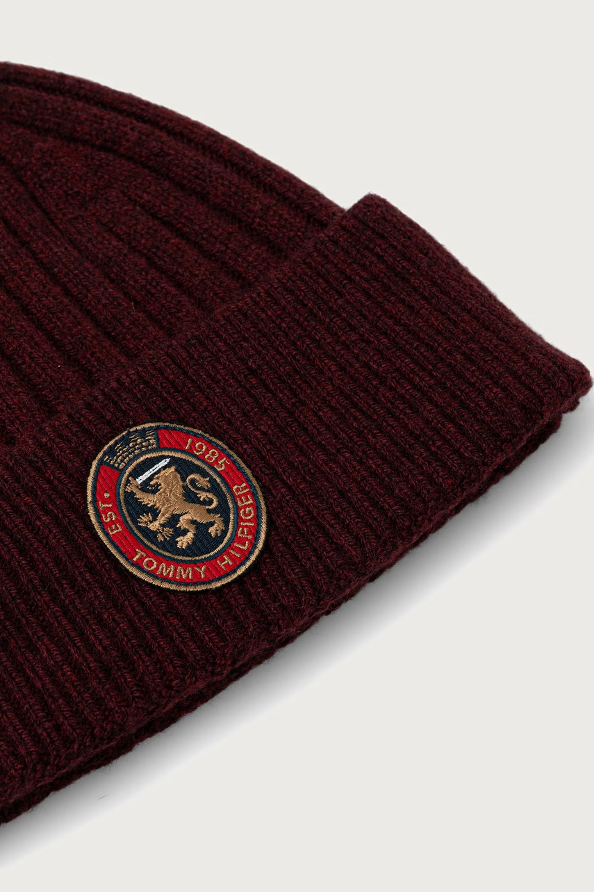 Tommy Hilfiger  шапка beanie мъжка от вълнена материя