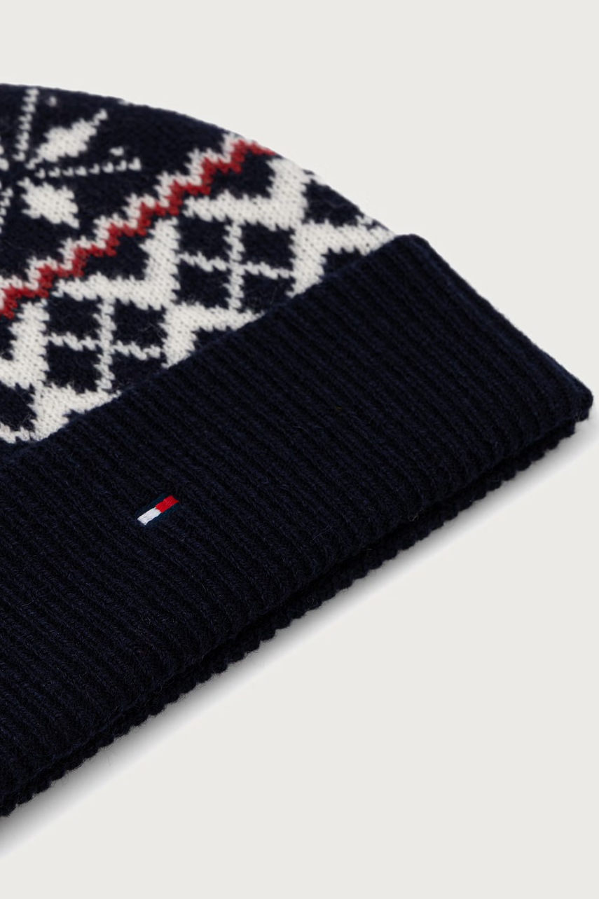Tommy Hilfiger  шапка beanie мъжка от вълнена материя