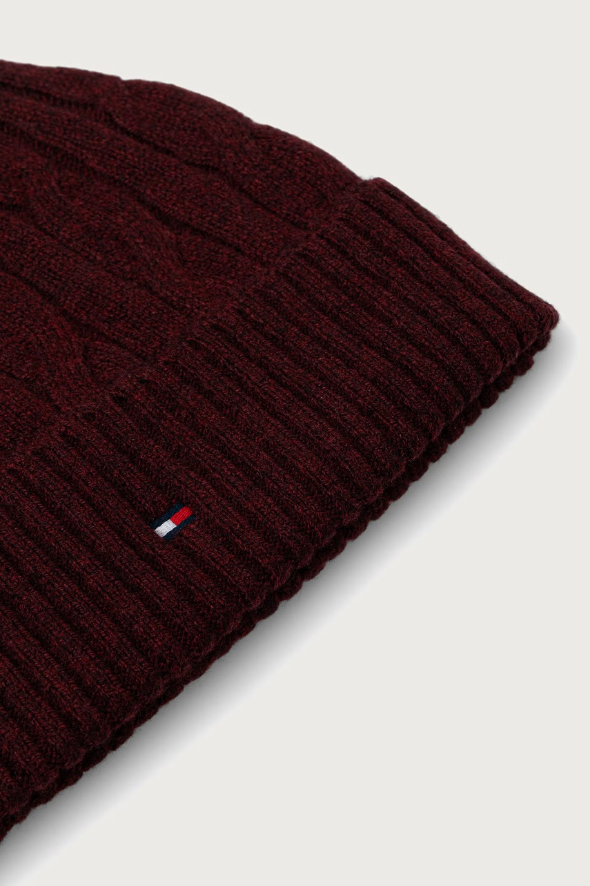Tommy Hilfiger  шапка beanie мъжка от вълнена материя