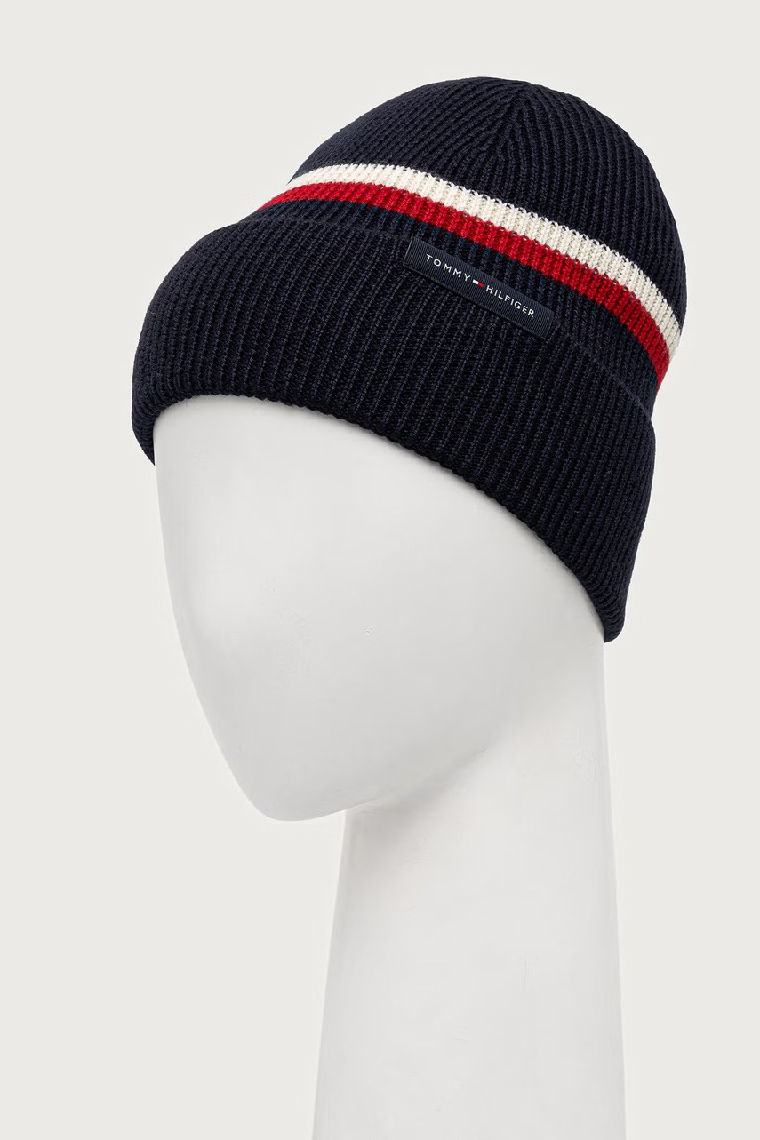 Tommy Hilfiger  шапка beanie мъжка от вълнена материя