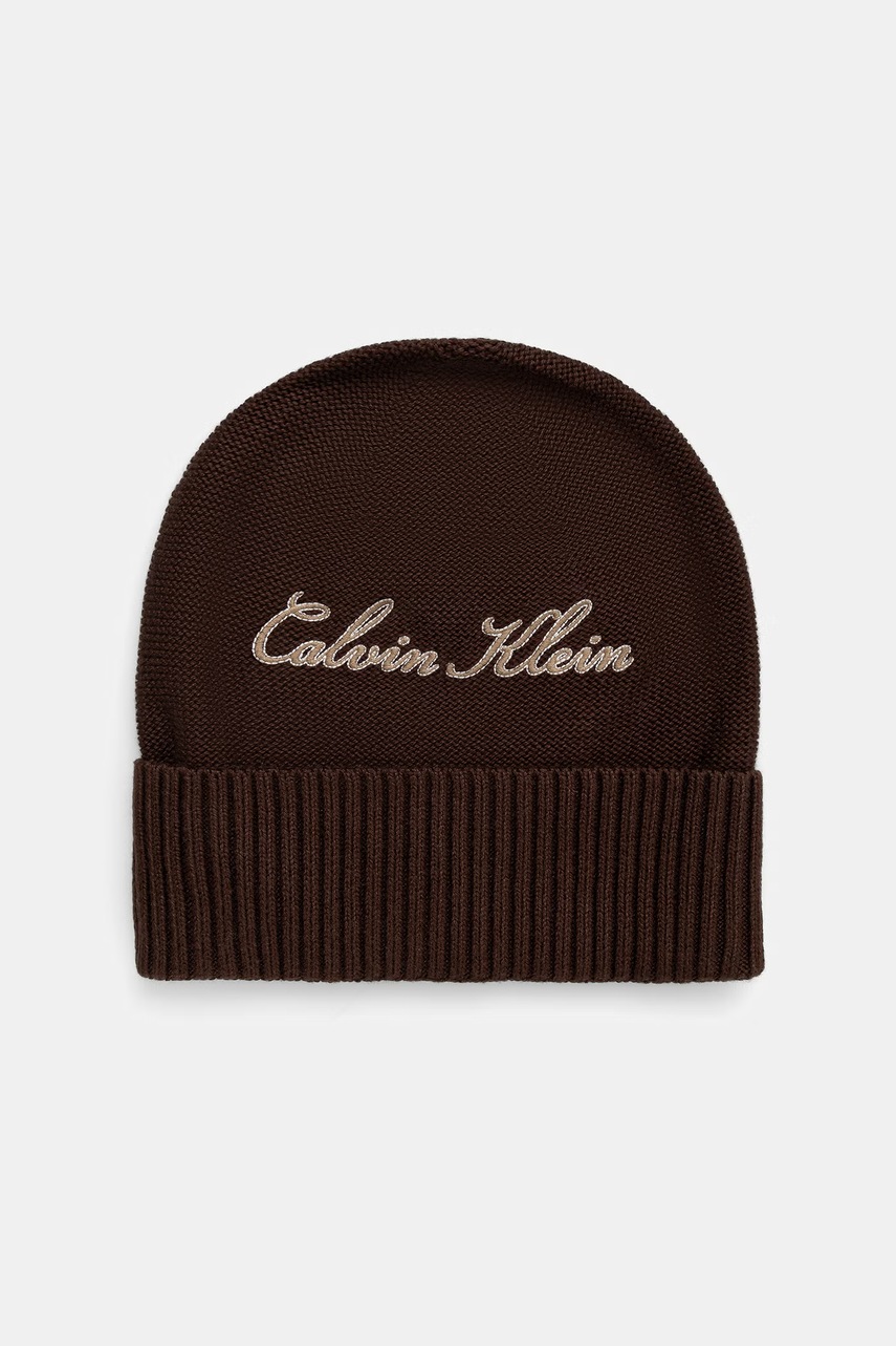 Calvin Klein czapka beanie męska bawełniana