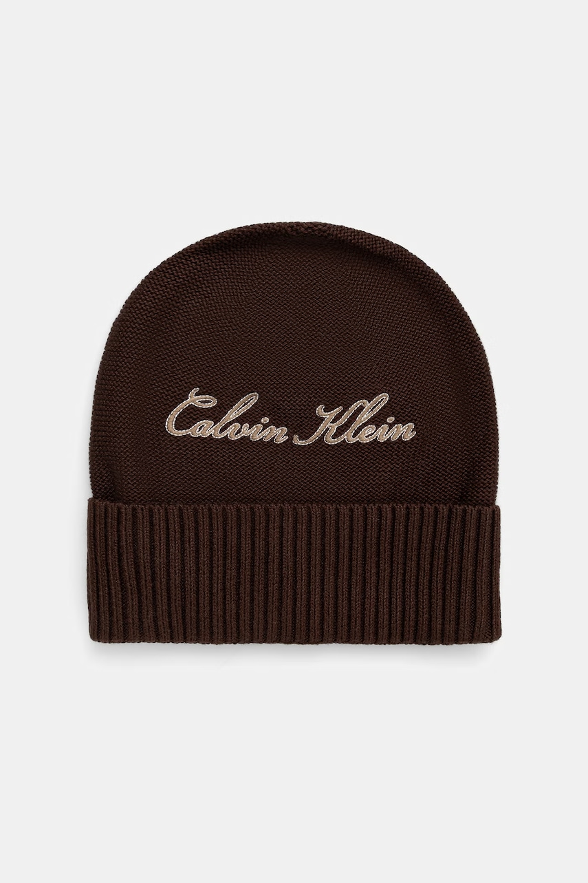 Calvin Klein czapka beanie męska bawełniana