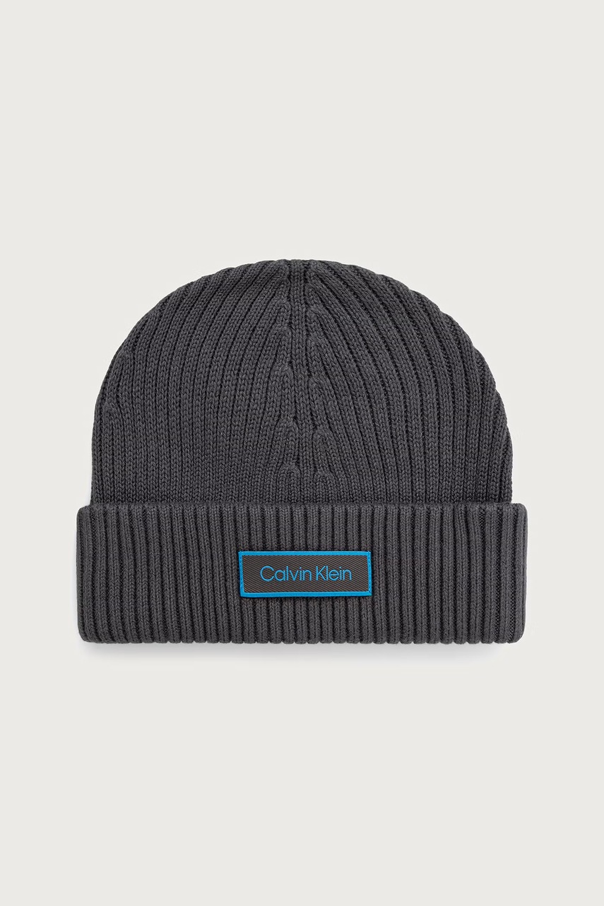 Calvin Klein czapka beanie męska bawełniana
