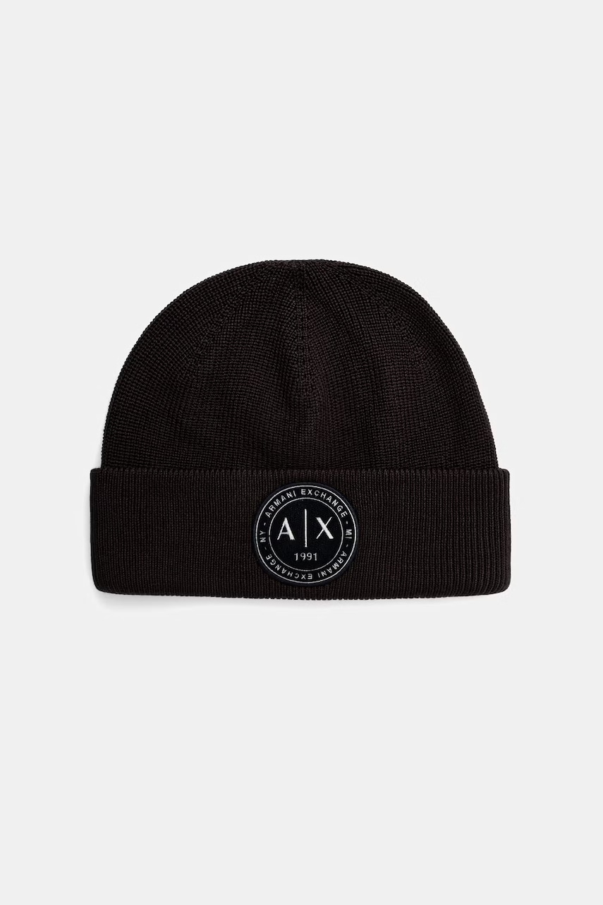 Armani Exchange czapka męska z wełną