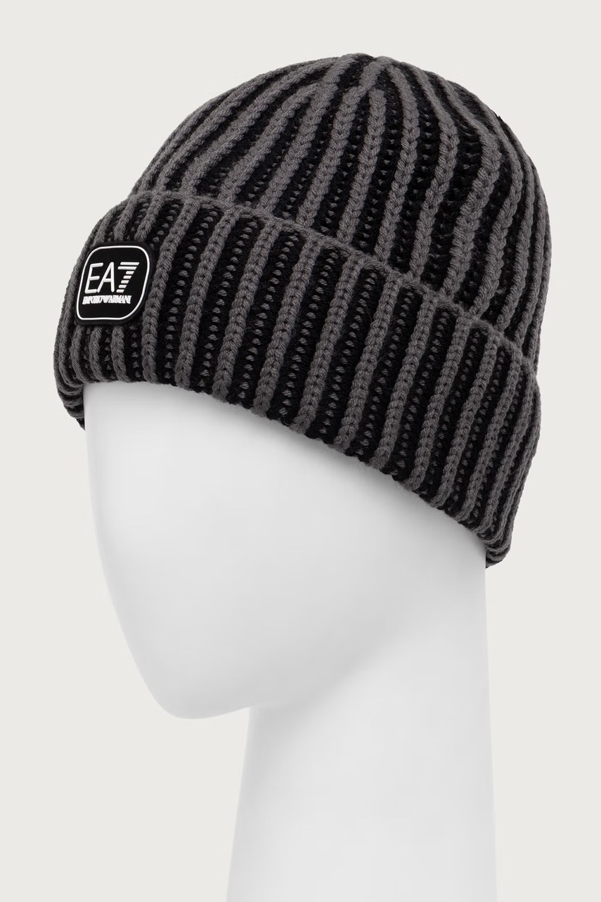 EA7 Emporio Armani  шапка beanie мъжка от вълнена материя