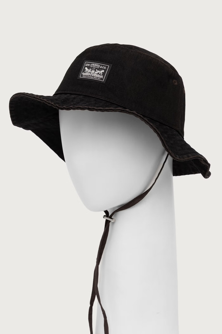Levi's  шапка идиотка от памук BAY DRAWSTRING