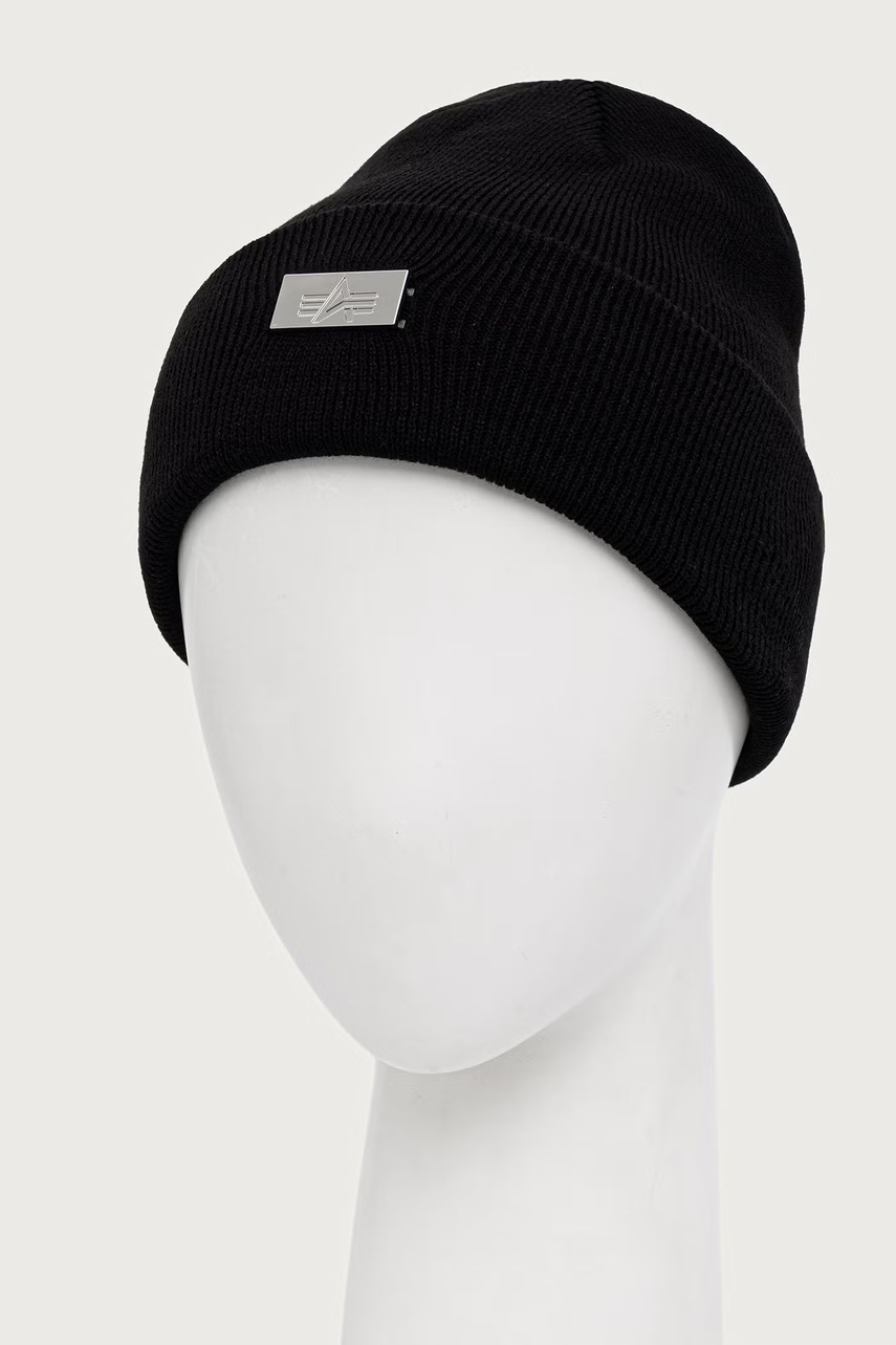 Alpha Industries pletená čepice Metal LabeL (obrázek 2)