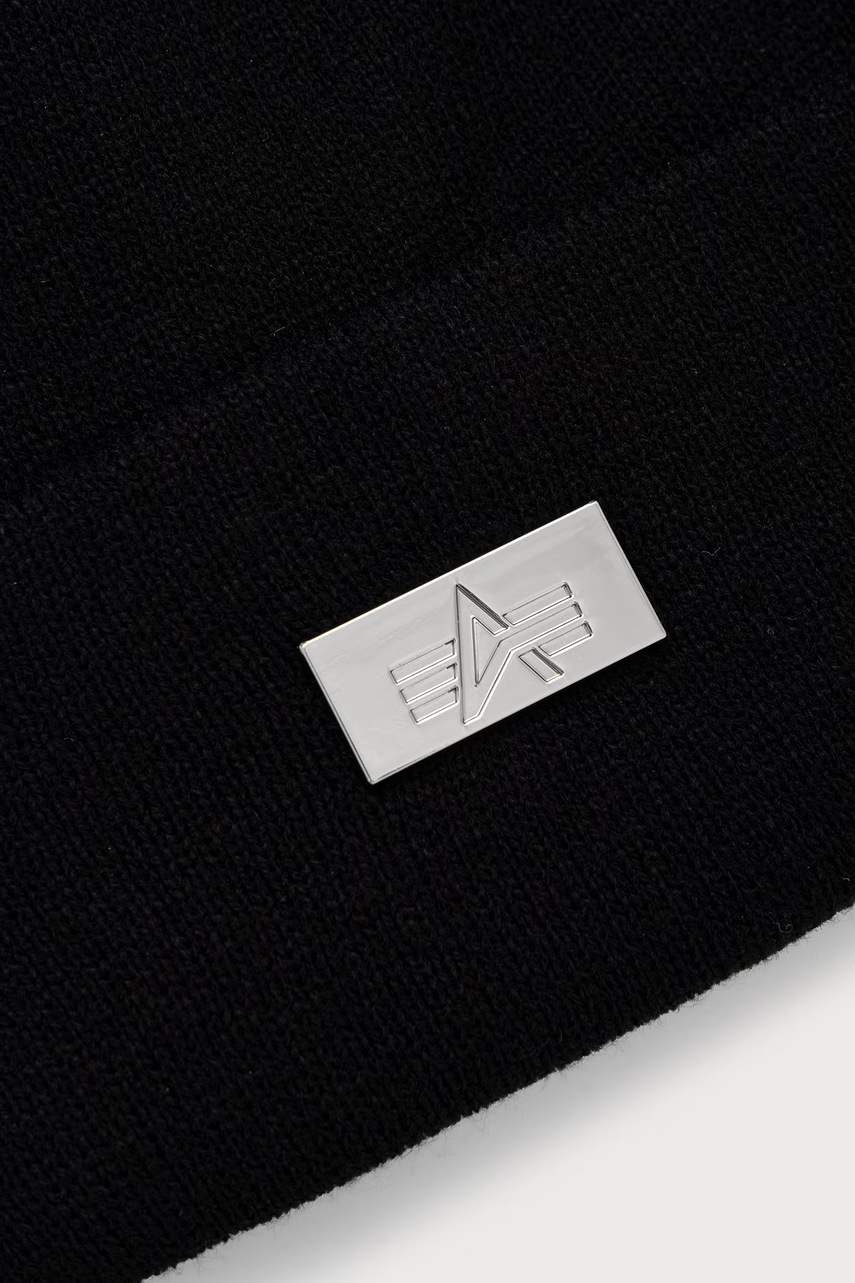 Alpha Industries pletená čepice Metal LabeL (obrázek 3)