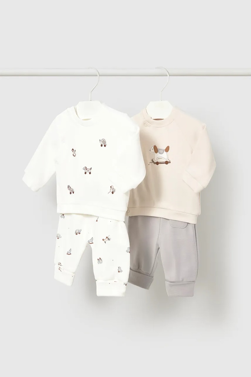 Mayoral Newborn  komplet trenirka za bebe od pamuka s elastanom