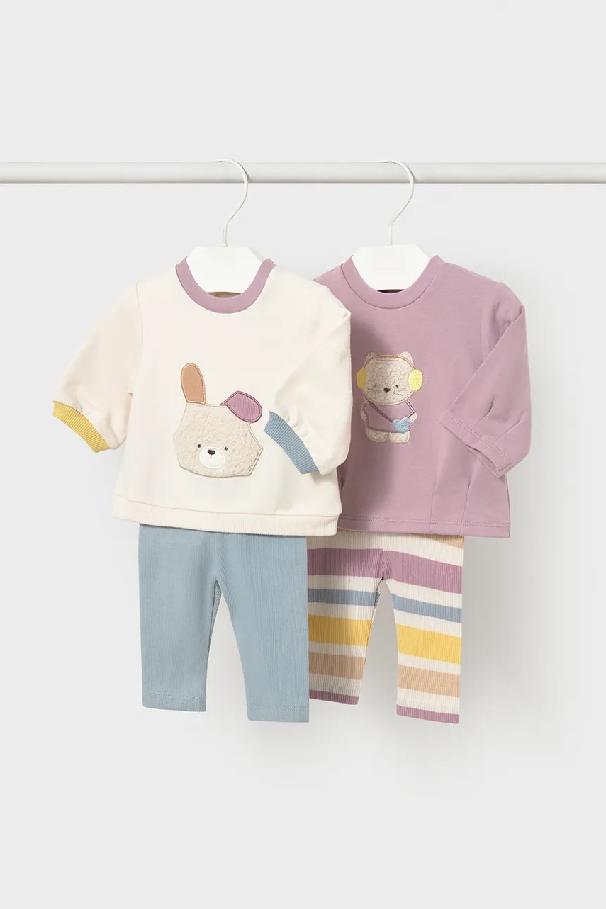 Mayoral Newborn  compleu pentru bebeluși din bumbac cu elastan