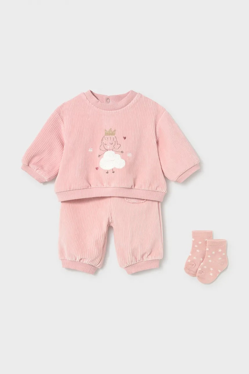 Mayoral Newborn teplákový set kojenecký manšestrový