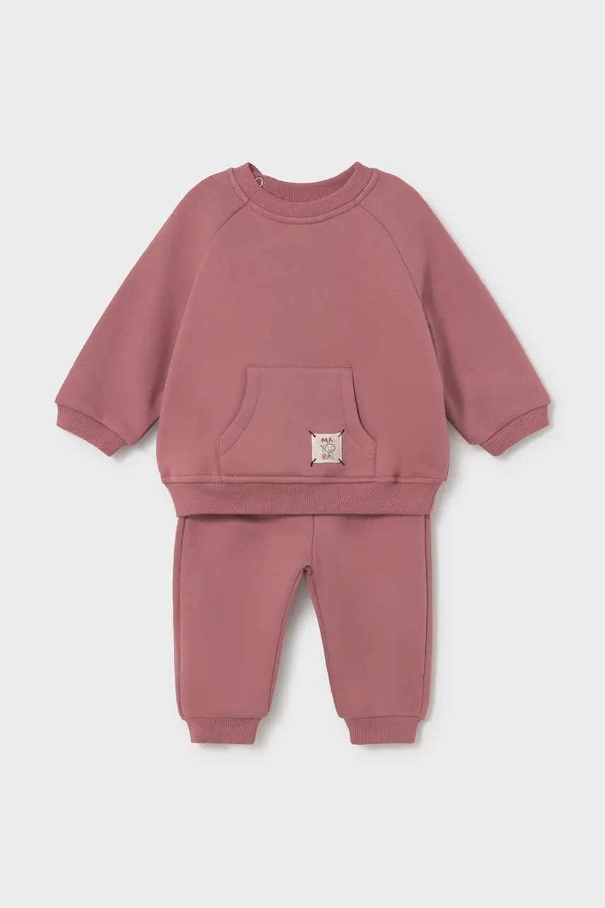 Mayoral Newborn σετ φόρμας βρεφικό βαμβακερό 2607.2A.Newborn.9BY2 ροζ 55,60,70,75,65,86,80